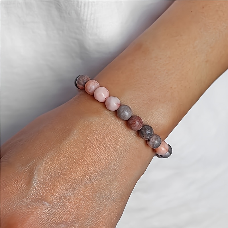 3pcs Stone Bead Bracelet Set Boho Style for Couples